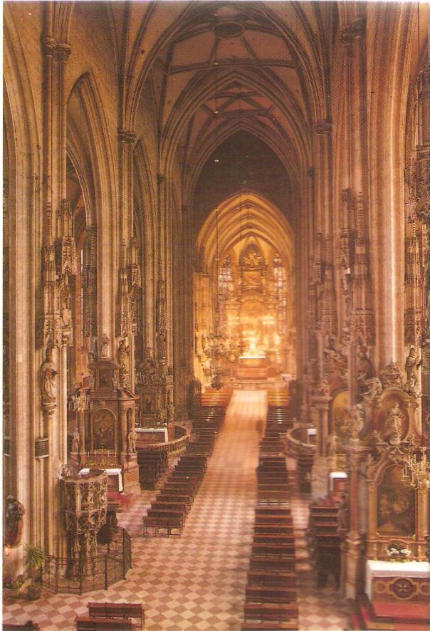 Duomo di Santo Stefano la navata centrale -Vienna